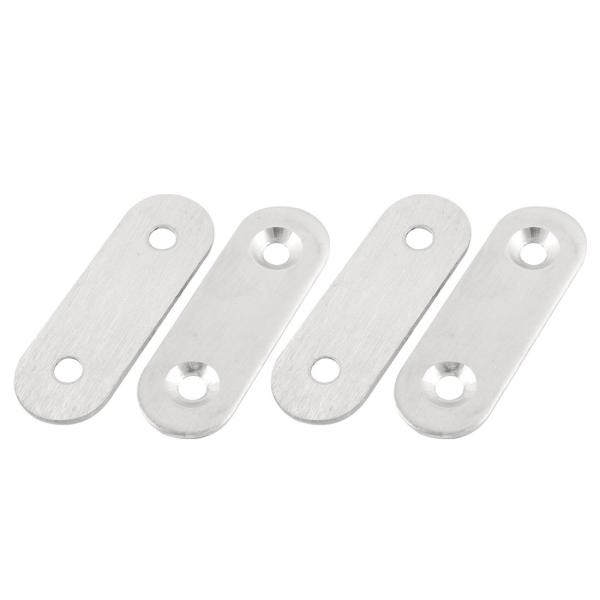 uxcell フラット固定プレート 80mm x 17mm メンディング サポート クリニーク 2ホ...