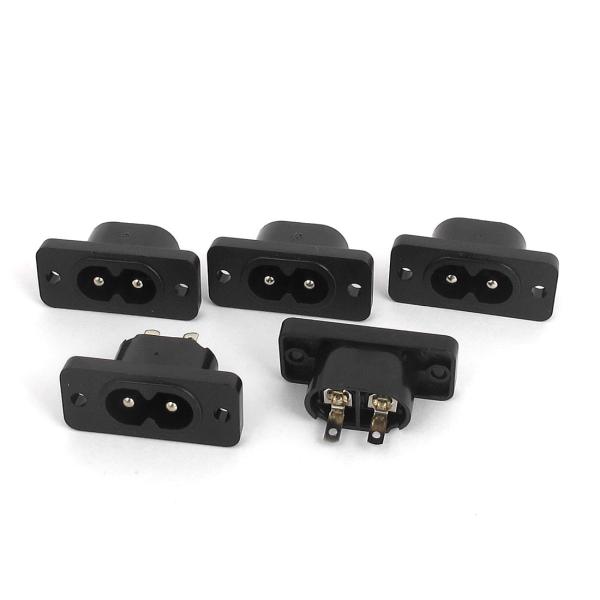 uxcell 電源ソケットコネクタの交換 オス AC 250V 2.5A IEC320 C8 5個入...