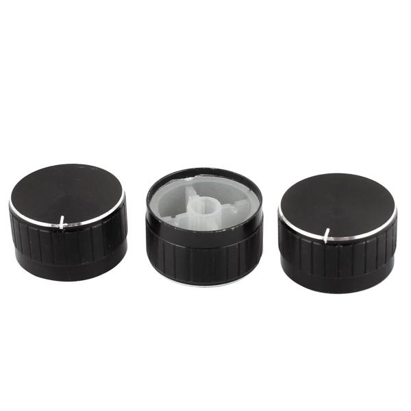 uxcell スイッチアクセサリー ロータリーコントロールノブ 3個入 6mm直径シャフト