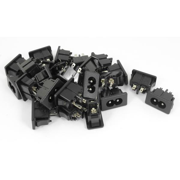 uxcell インレットコネクター スナップインでPCBマウントアダプタ プリント回路基板 IEC ...