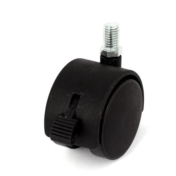 uxcell キャスターホイール キャスター車輪 スレッドステム ダブル ホイール 360回転ロック...