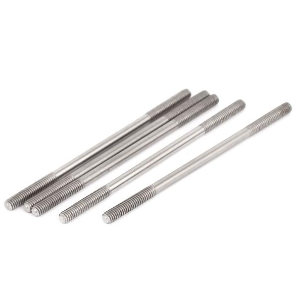 uxcell ダブルエンドボルト スタッド シルバートーン M4x80mm 304ステンレス鋼製 5...