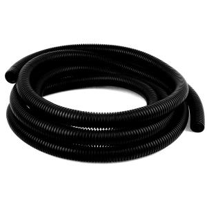 uxcell コルゲートチューブ ホース パイプ ワイヤ ブラック 25x22mm 3.8M長さ