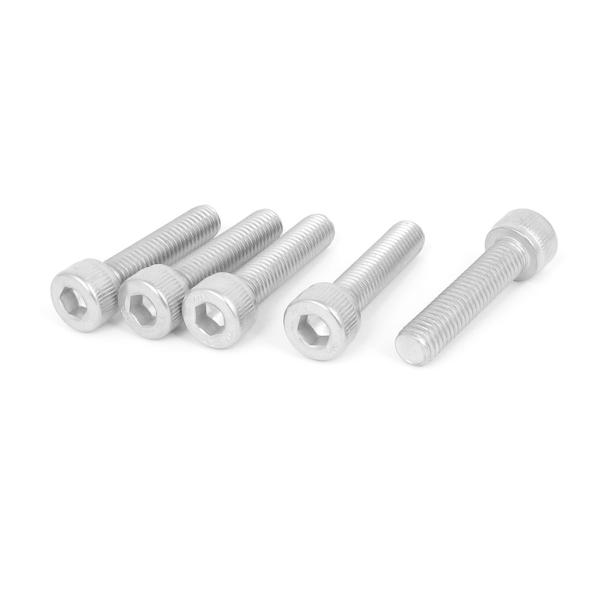uxcell スクリューネイル ネジ釘 M8x35mm 六角キーボルトソケットヘッド 5個