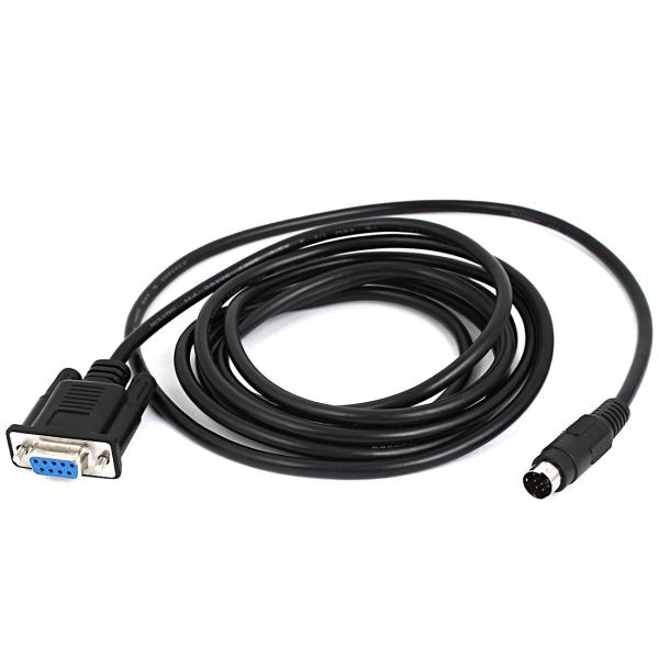 uxcell DB9 9 ピンメス - ミニ Din 8 ピンオスコンバータ PLC ケーブルコード...