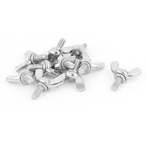 uxcell ウイングスクリュー ネジボルト 蝶の翼 304 ステンレス鋼 M4x8mm 10個入り