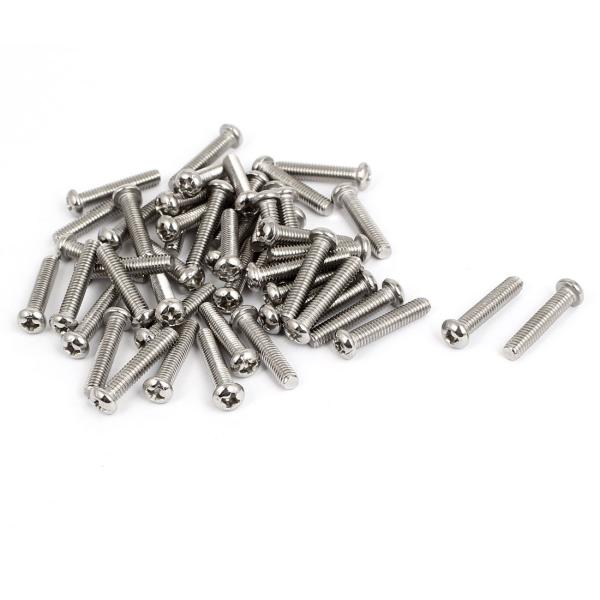 uxcell ラウンド パン ヘッド プラス スクリュー M4x20mm マシン ステンレス スチー...