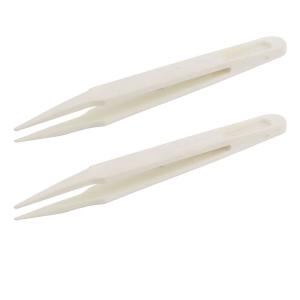 uxcell 反静電気ピンセット プラスチック素材 ベージュ