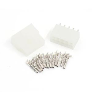 uxcell 10-ピンPHBコネクター 白い プラスチック 金属