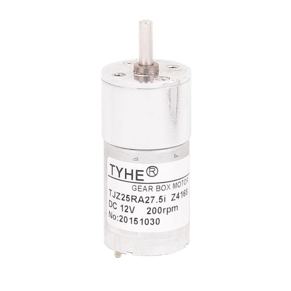 uxcell ギアボックスモーター ソルだー円筒形 DC 12V 200RPM 高トルク 4mmシャ...