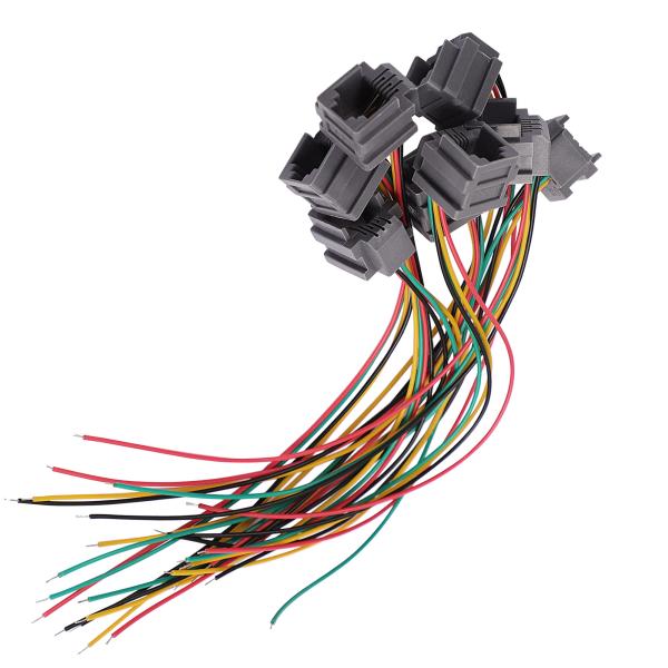 uxcell 8個 RJ11メスコネクタ6P4C PCBソケット ネットワークモジュラーマウント電話...