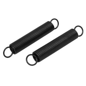 uxcell 引きバネ ブラック 黒色酸化物メッキ 1.2mmx10mmx65mm