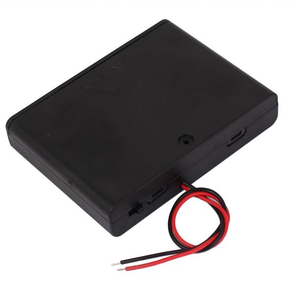 uxcell 電池ボックス 電池ホルダー 単3電池ケース ブラック ABS 96x72x19mm 6...