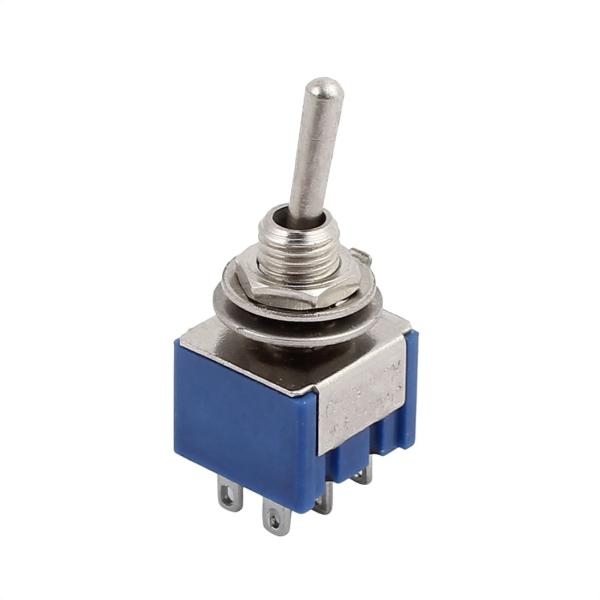 uxcell オン-オフ-オンミニトグルスイッチ DPDT ラッチングオン-オフ-オン 6A 125...