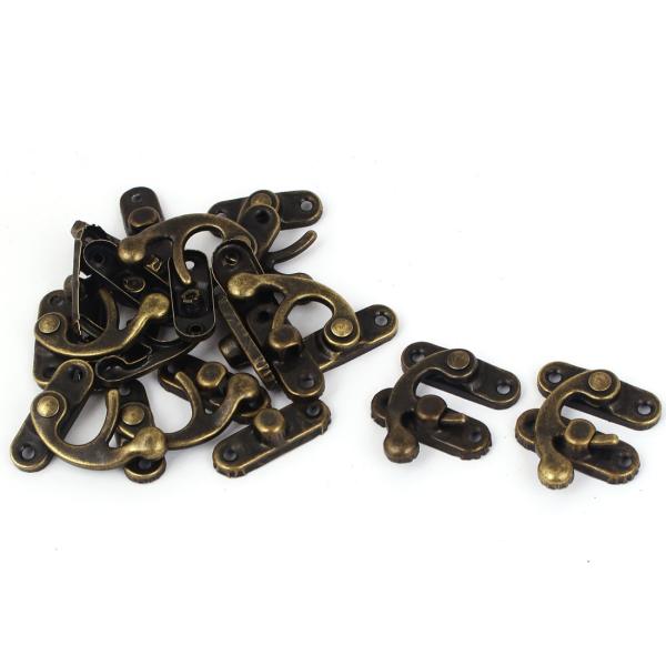 uxcell ボックスラッチ ブロンズ トーン ロックラッチ ジュエリーケース ギフトボックス 32...