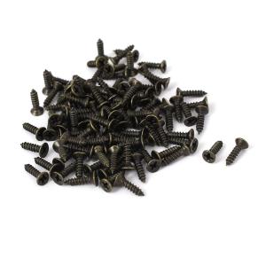 uxcell 皿頭 タッピングネジ 十字穴 M2x8mm 金属素材 ブロンズトーン