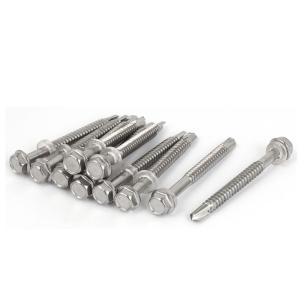 uxcell 自己穿孔ねじ ワッシャー付き 401ステンレス鋼 M6.3x63mm