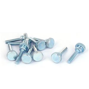 uxcell ローレットノブ 炭素鋼 平型 段付きタイプ M4x20mm