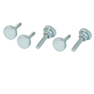 uxcell ローレットノブ 炭素鋼 平型 段付きタイプ M6x25mm