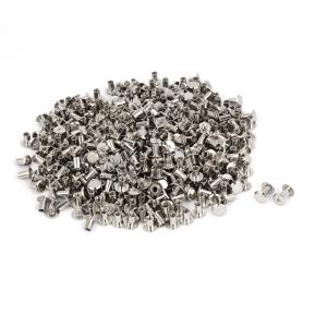 uxcell スクリューポスト M5x8mm 金属 シルバートーン ブックバインディングポスト 500個入り