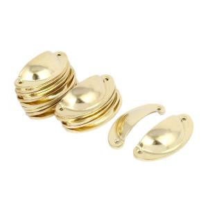 uxcell 食器棚 鉄レトロ スタイル シェル形状プル ハンドル ノブ ゴールド82x34x18mm 20個入り