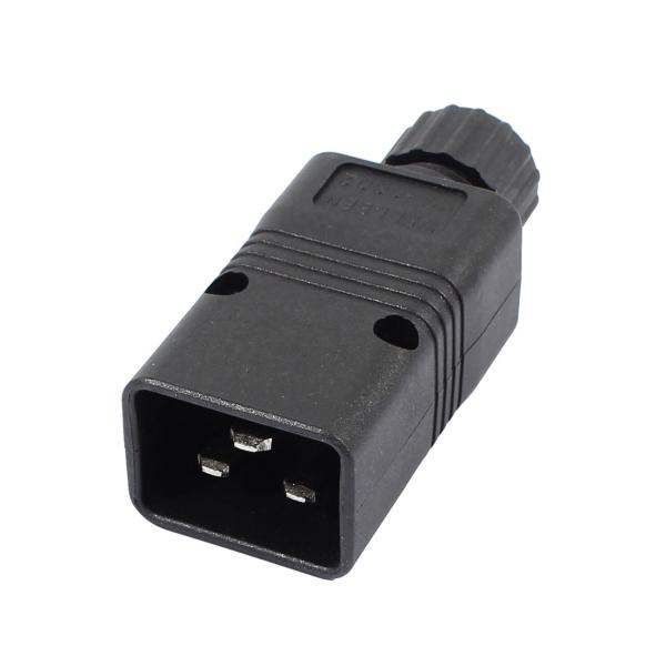 uxcell IEC 320 C20コネクタ オスインレット ブラック 返還可能 16A/20A 2...