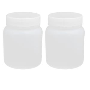 uxcell 実験用ボトル 研究室用 プラスチック 液体試薬サンプル用 PE 300ml ホワイト 98 x 75mm 2個入り｜ソウテン