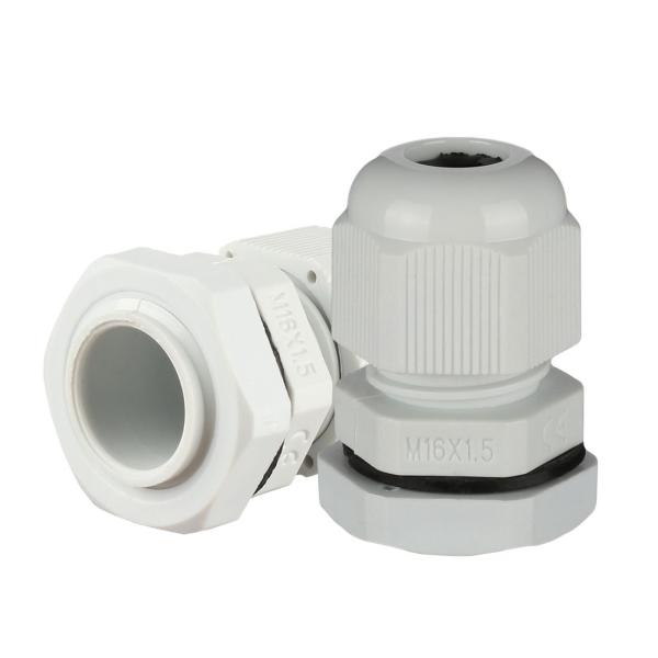 uxcell ケーブル線 ナイロン製ホワイト IP68 TRS 4mm-8mmワイヤ径 10個入り