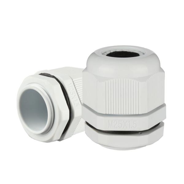 uxcell ケーブル線 ナイロン製ホワイト IP68 TRS 12mm-15mmワイヤ径 10個入...