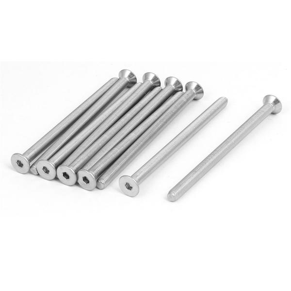 uxcell 六角穴付きボルト フラットヘッド 304ステンレス鋼 シルバートーン M5*80mm ...