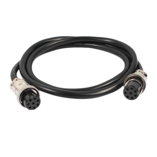 uxcell 航空ソケットコネクタ電気ケーブル メスヘッド 8ピン 1Ｍ GX20 ブラック