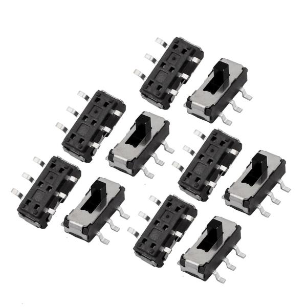 uxcell スライドスイッチ トグルスイッチ 2ポジション 6P DPDT SMT SMD セルフ...
