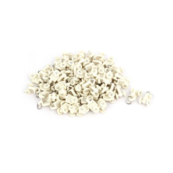 uxcell カーテン トラック ローラー 10mm直径 ホイール プラスチック ベージュ 80本入...