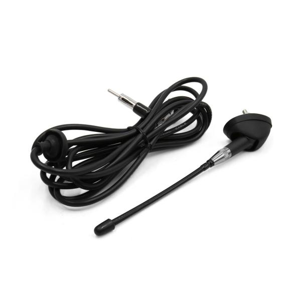 uxcell FM/AM ラジオアンテナ 空中 延長ケーブル ブラック PVC フレキシブル 車用 ...