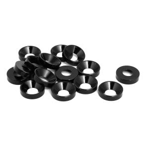 uxcell フェンダーワッシャー M6 ブラック アルミニウム合金