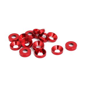 uxcell フェンダーワッシャー M6 レッド アルミニウム合金