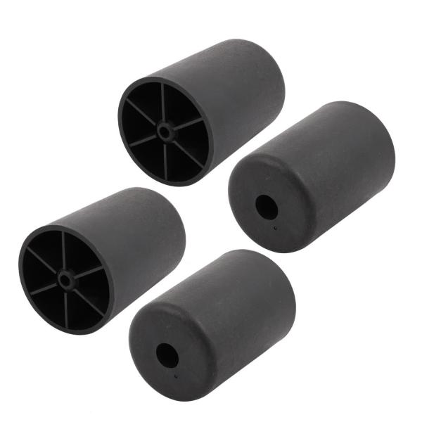 uxcell キャビネット脚 60mm直径 80mm高さ プラスチック ブラック ソファーレッグフィ...