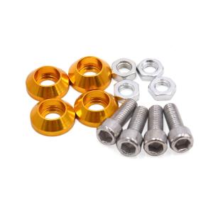 uxcell オートバイのボルトネジ 汎用 金色調 オートバイのフロントガラス