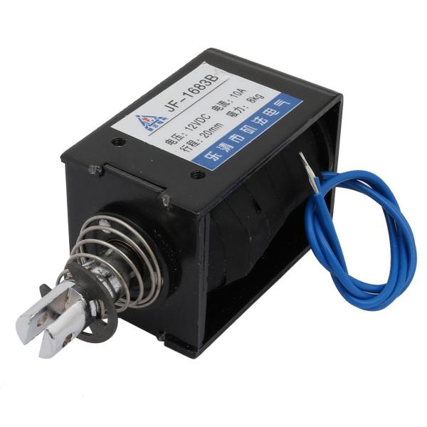 uxcell DCソレノイド電磁石 プッシュプルタイプ DC12V 10A 20mm 8kg JF-...