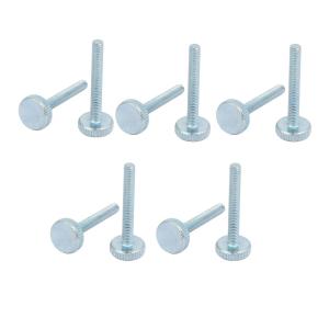 uxcell ローレットつまみネジ M4x30mm シルバーブルー ファスナー