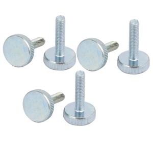 uxcell ローレットつまみネジ M6x25mm シルバーブルー ファスナー