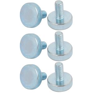uxcell ローレットつまみネジ M8x16mm シルバーブルー ファスナー