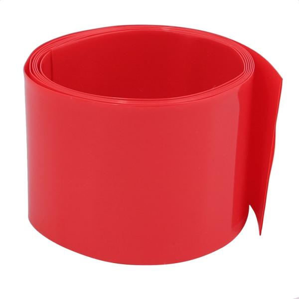 uxcell 熱収縮チューブ レッド フラット幅40mm 長さ1M PVC 9V/AAバッテリーパッ...