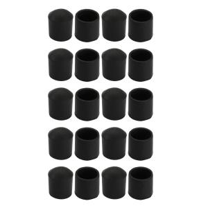 uxcell 椅子脚キャップ パイプインサート ブラックキャップ カバー 丸