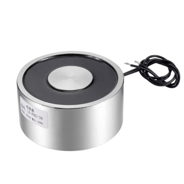 uxcell 　吸引型電磁石　保持電磁石　ラウンドソレノイド電磁石　80x 38mm 24V 0.5...