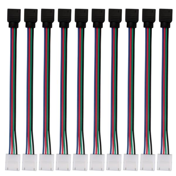 uxcell LED RGBストリップライトコネクタストリップ コントローラジャンパ 4ピン5050...