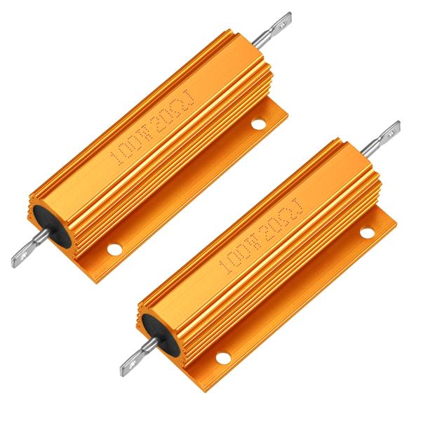 uxcell メタルクラッド抵抗 抵抗器 100W 20Rアルミニウムハウジング抵抗 100ワット ...