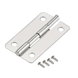 uxcell バットヒンジ ドアヒンジ 折りたたみ式 シルバー