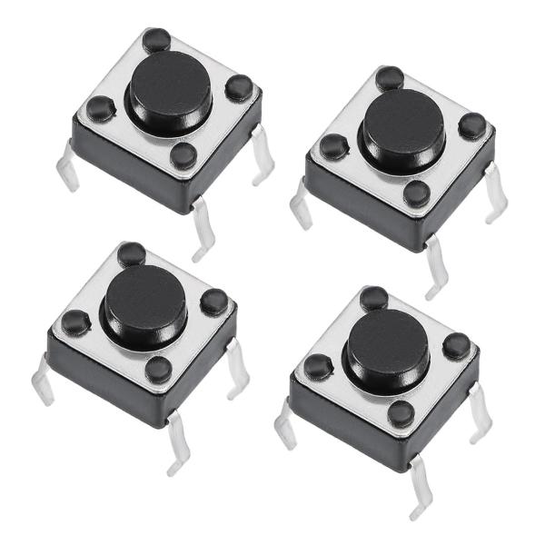 uxcell マイクロタクトスイッチ 押しボタンスイッチ 6x6x4.3mm DC12V 50mA ...