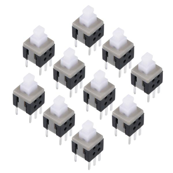 uxcell マイクロタクトスイッチ 押しボタンスイッチ 5.8x5.8x10mm 6ピン 10枚入...